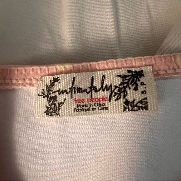 Intimately Free People Pink Polka Dot Keyhole Neck Bodysuit Size S - Picture 4 of 5